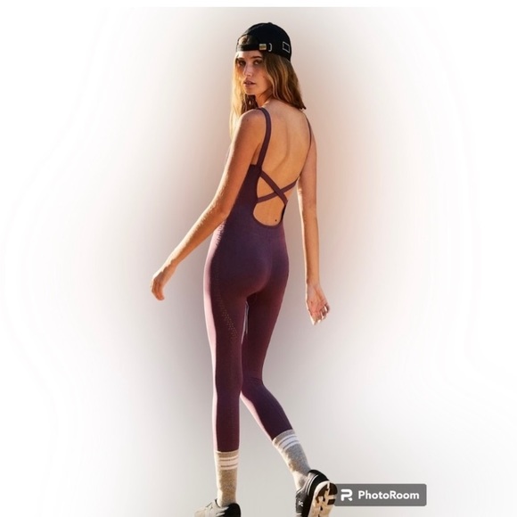 FP Movement by Free People Other - NWOT Free People Movement XS Good Karma Onsie Black Berry Purple Excellent Shape